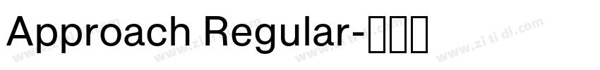 Approach Regular字体转换